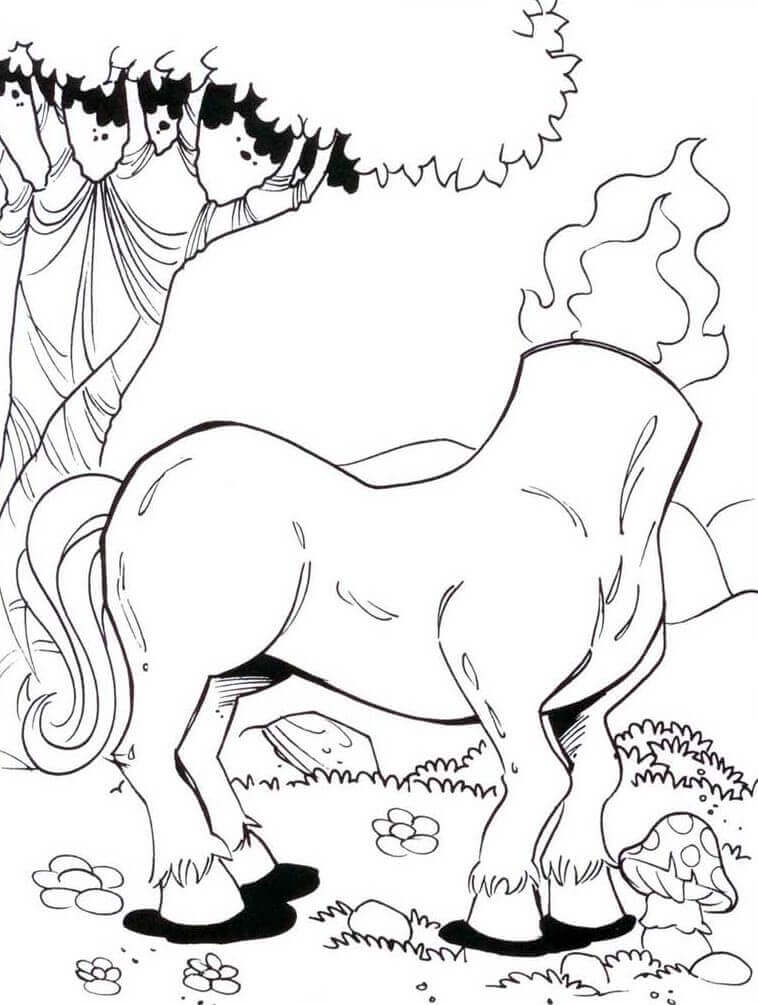 Desenho de Mula sem Cabeça para imprimir