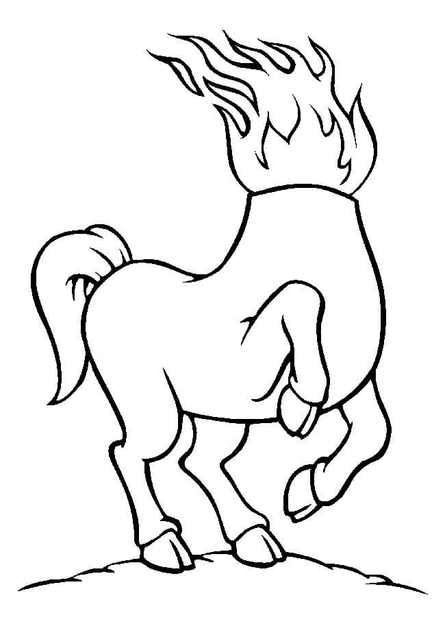 Desenho de Mula sem Cabeça para imprimir