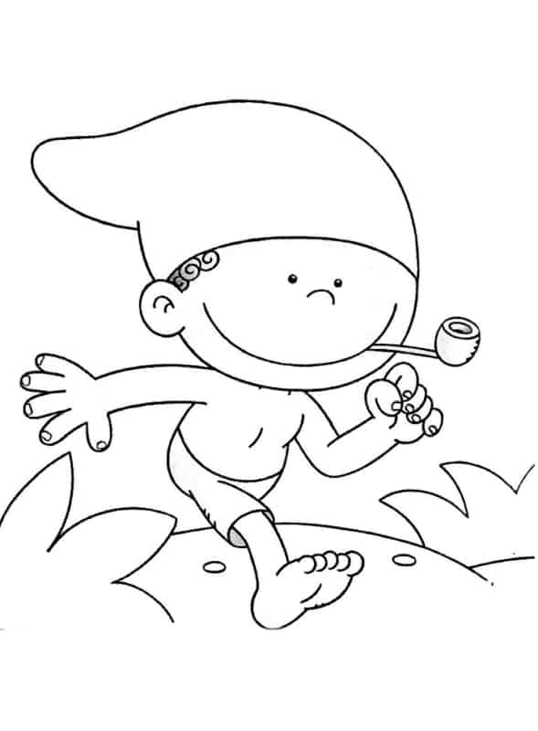 Desenho de Saci-Pererê para imprimir