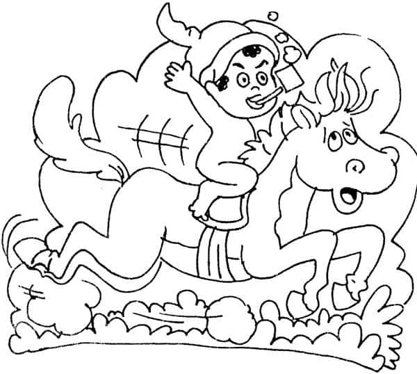 Desenho de Saci-Pererê para imprimir