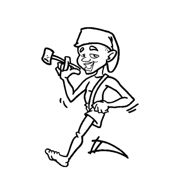 Desenho de Saci-Pererê para imprimir