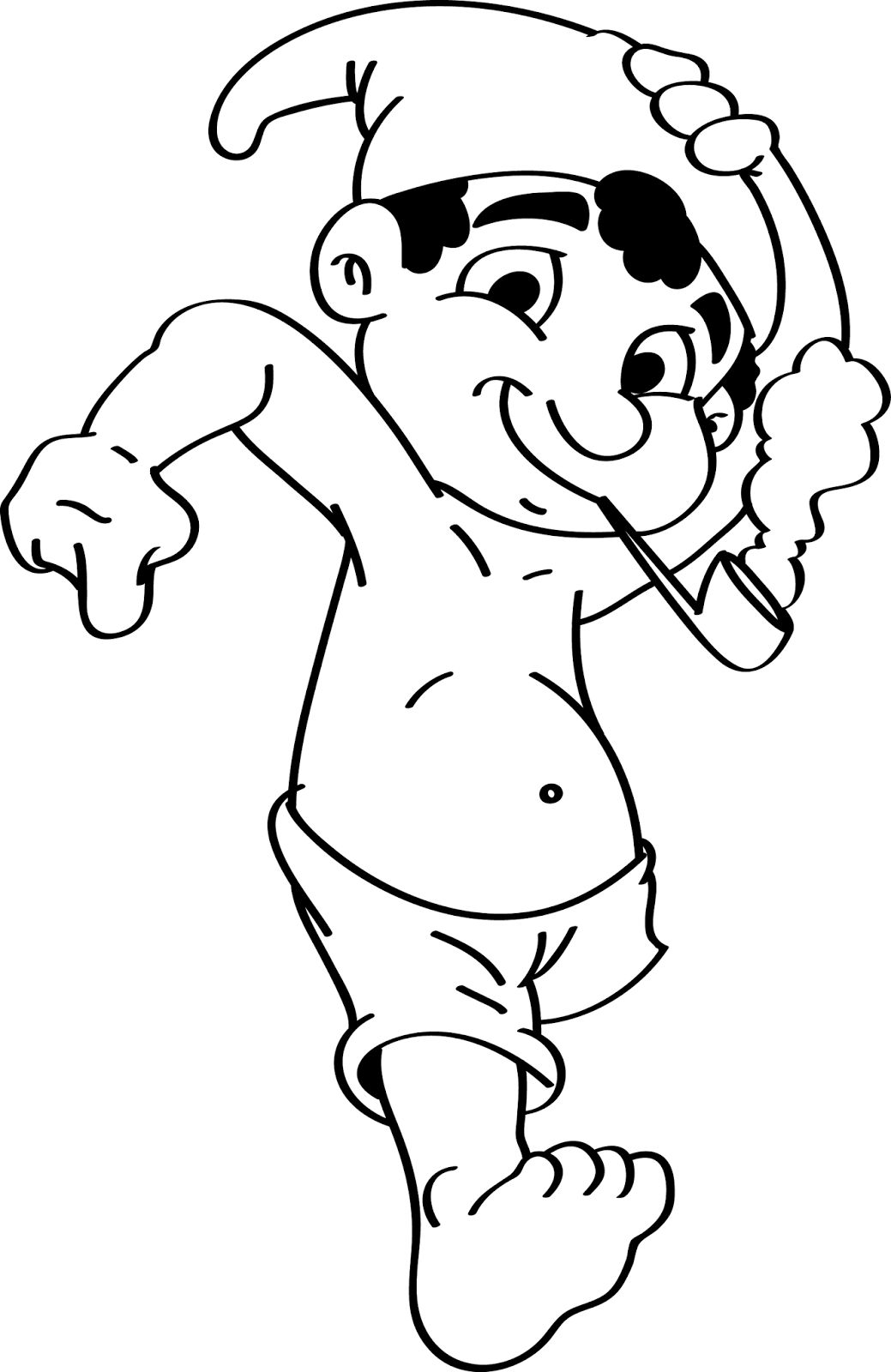 Desenho de Saci-Pererê para imprimir