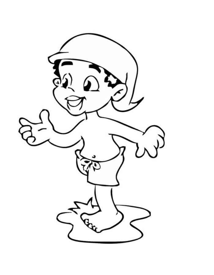 Desenho de Saci-Pererê para imprimir