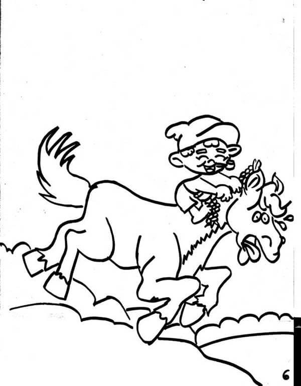 Desenho de Saci-Pererê para imprimir
