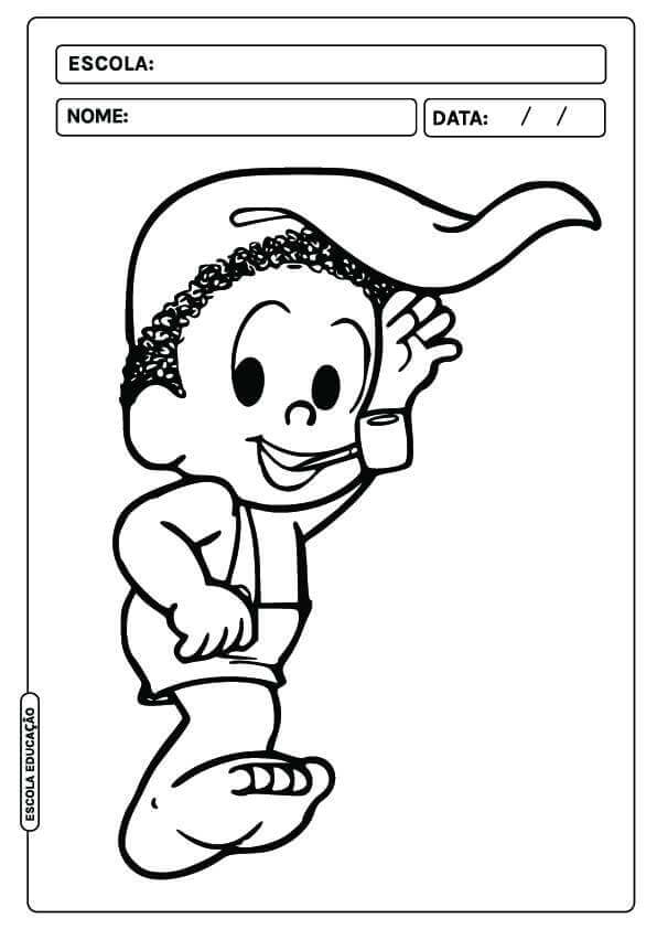 Desenho de Saci-Pererê para imprimir