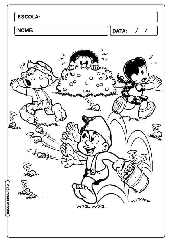 Desenho de Saci-Pererê para imprimir