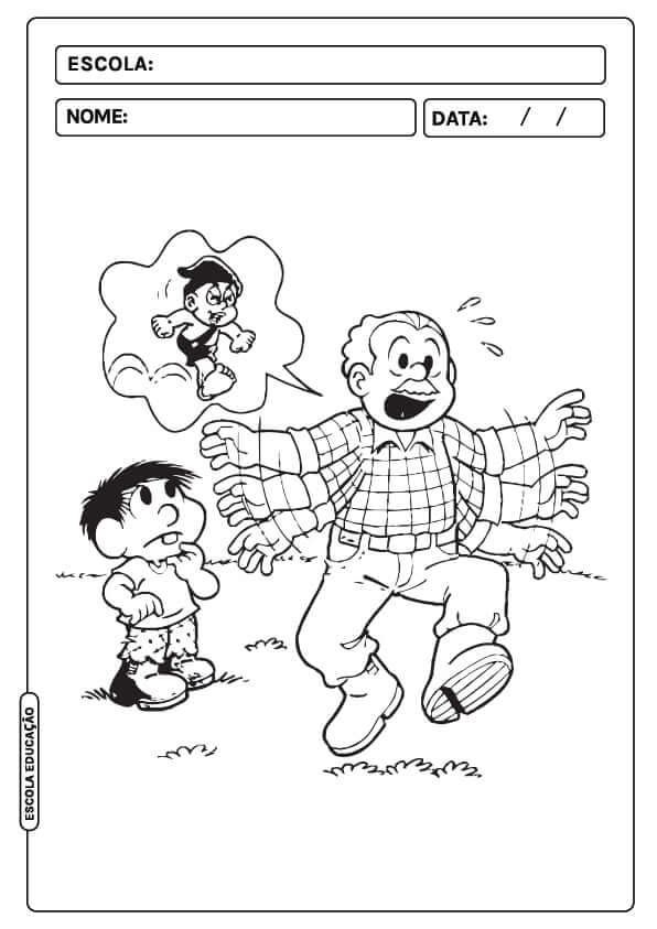 Desenho de Saci-Pererê para imprimir