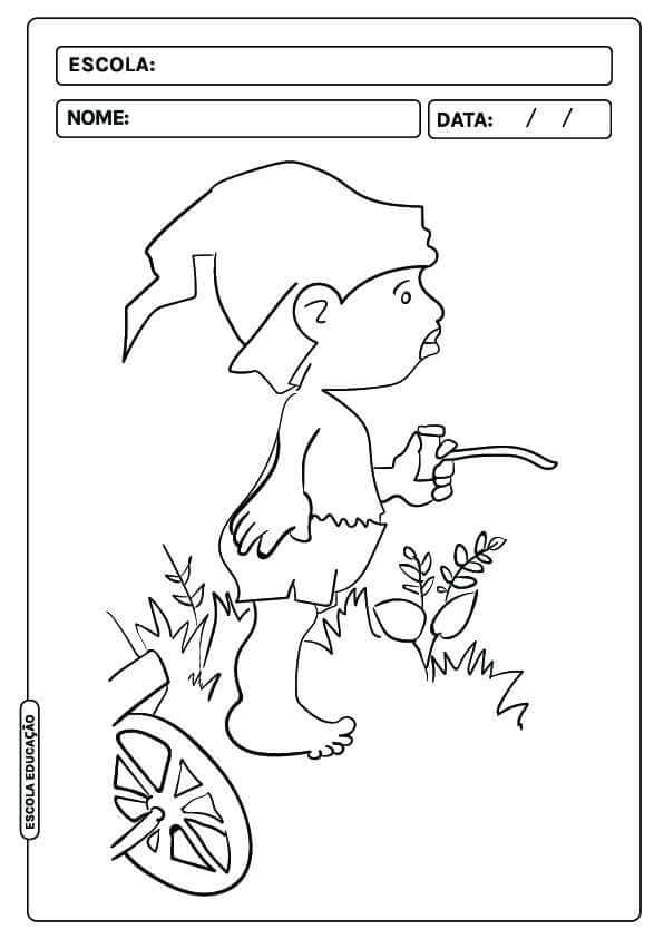 Desenho de Saci-Pererê para imprimir