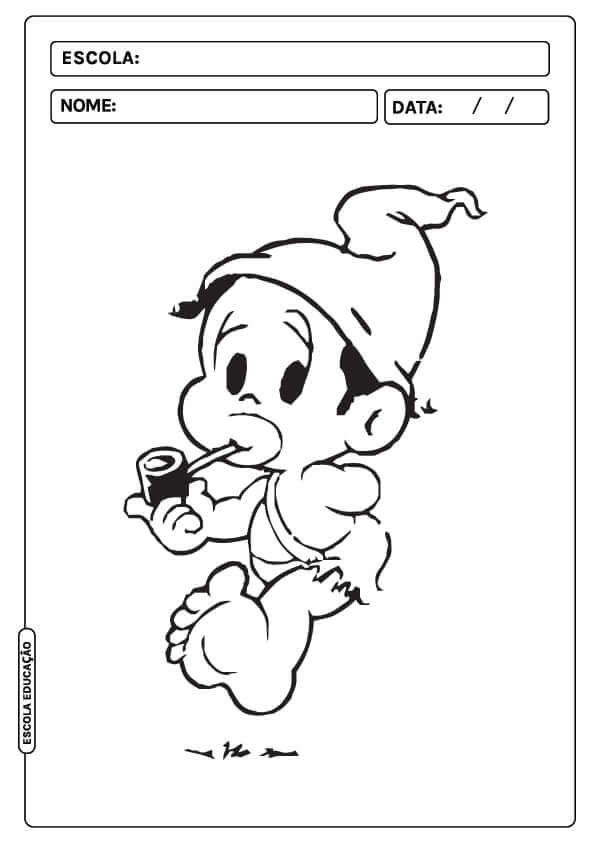Desenho de Saci-Pererê para imprimir