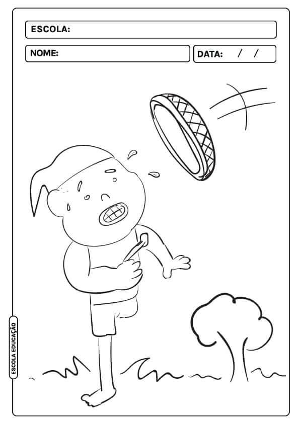 Desenho de Saci-Pererê para imprimir