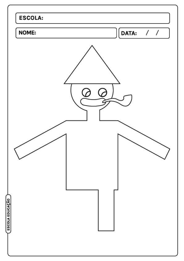 Desenho de Saci-Pererê para imprimir