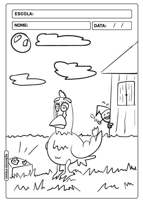 Desenho de Saci-Pererê para imprimir