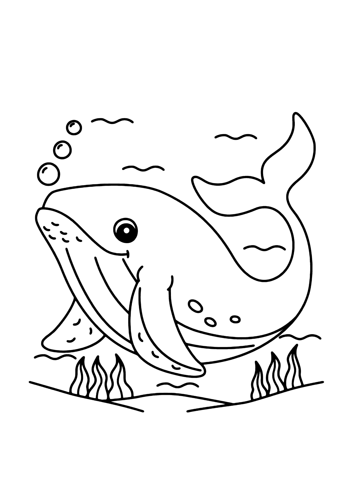 Desenhos de Baleias para Imprimir e Colorir