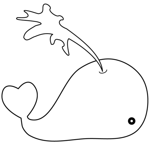 Desenho de Baleias para imprimir