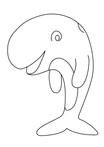 Desenho de Baleias para imprimir