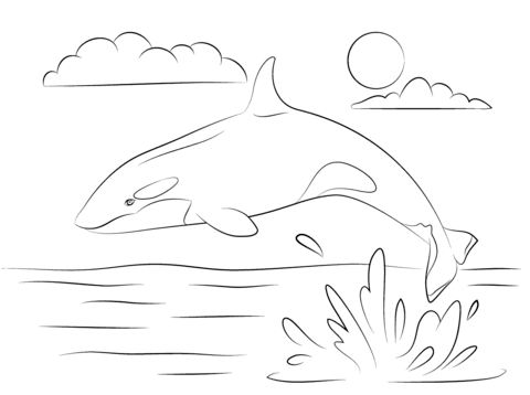 Desenho de Baleias para imprimir