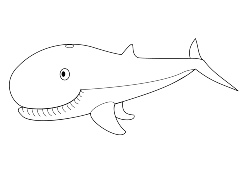 Desenho de Baleias para imprimir