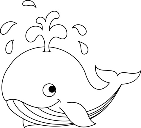 Desenho de Baleias para imprimir