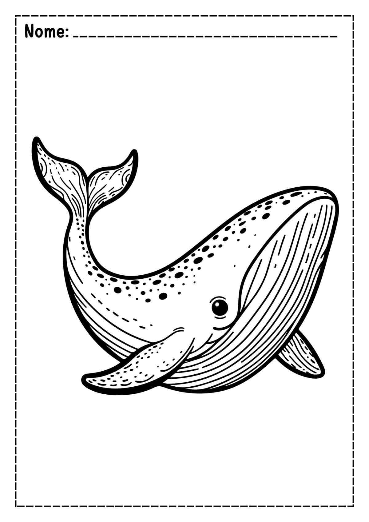 Desenho de Baleias para imprimir