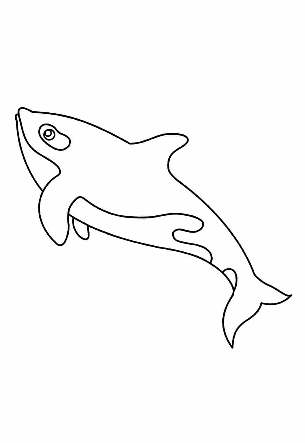 Desenho de Baleias para imprimir