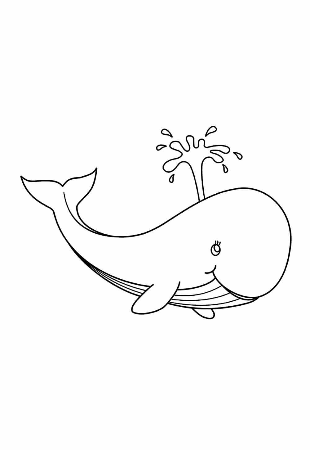 Desenho de Baleias para imprimir