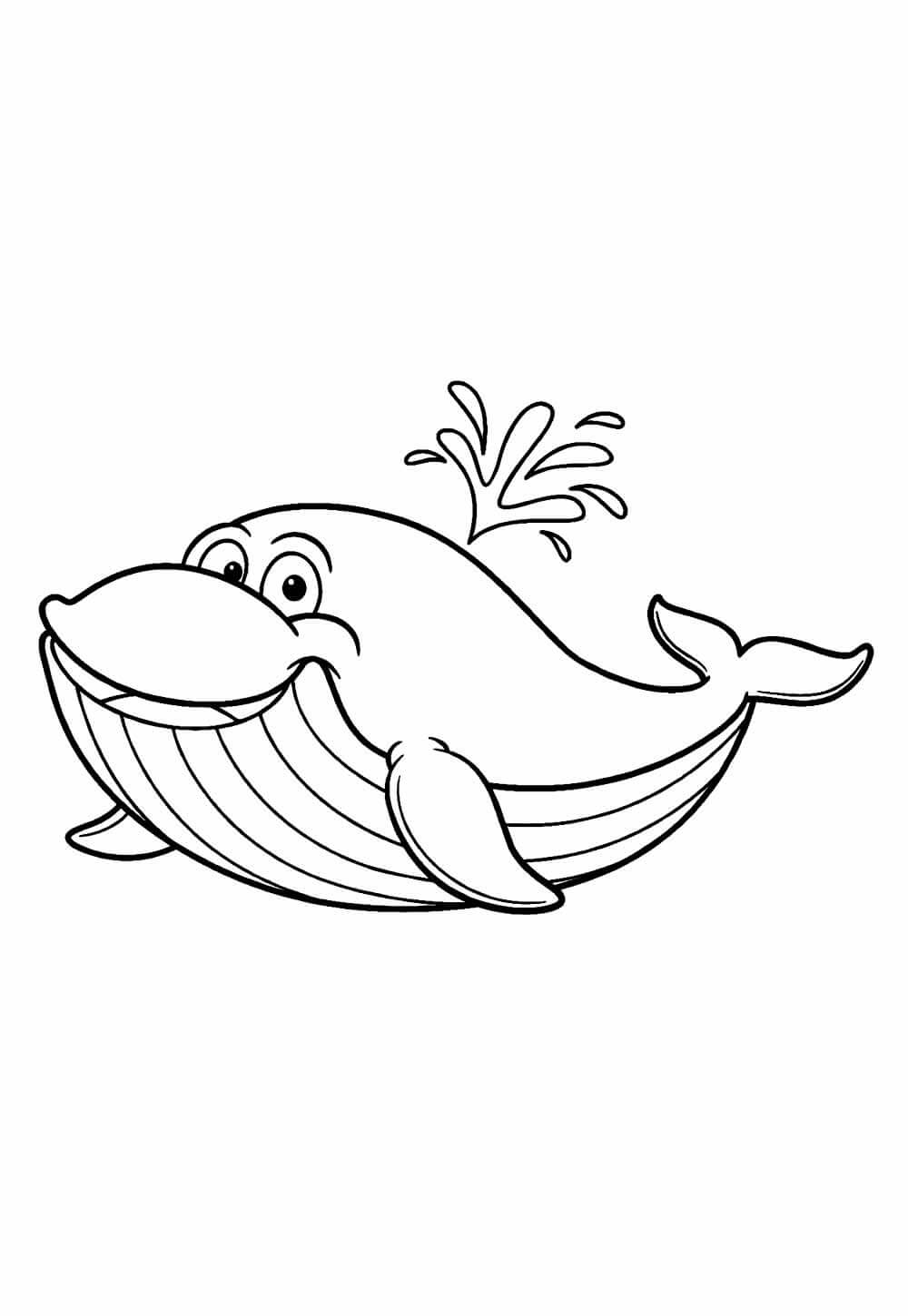 Desenho de Baleias para imprimir
