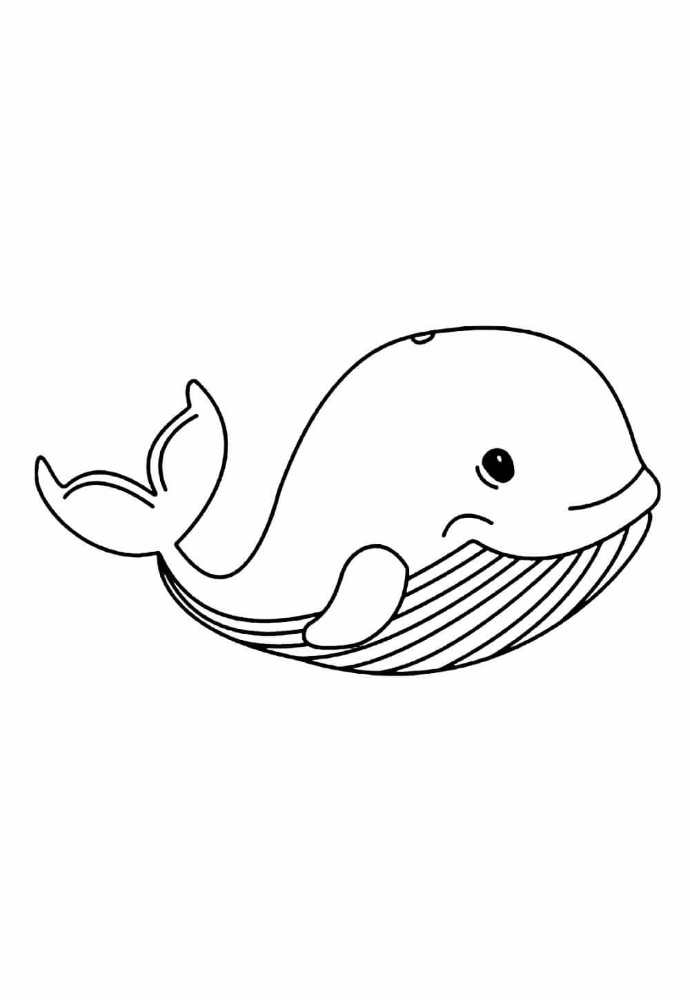 Desenho de Baleias para imprimir