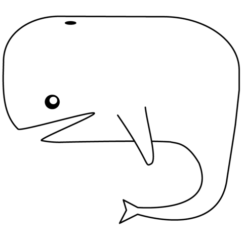 Desenho de Baleias para imprimir