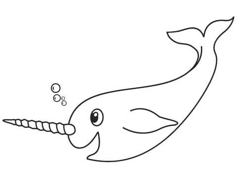 Desenho de Baleias para imprimir