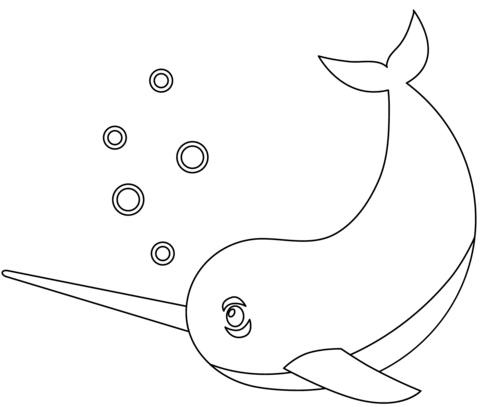 Desenho de Baleias para imprimir