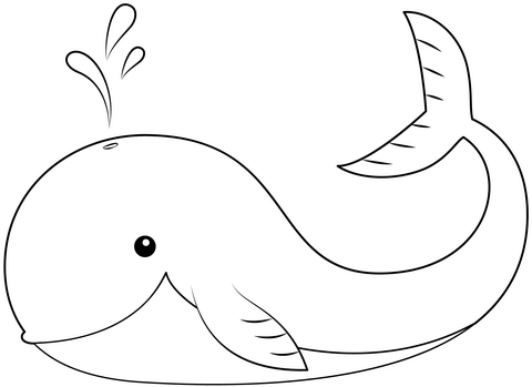 Desenho de Baleias para imprimir