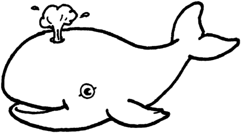 Desenho de Baleias para imprimir