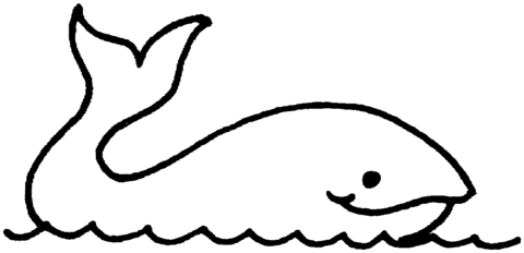 Desenho de Baleias para imprimir