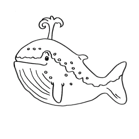 Desenho de Baleias para imprimir