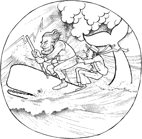 Desenho de Baleias para imprimir