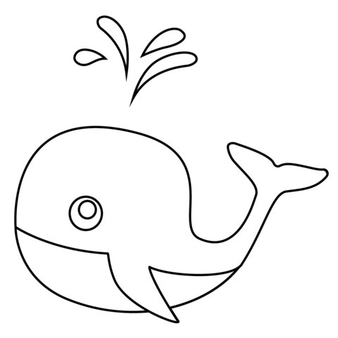 Desenho de Baleias para imprimir