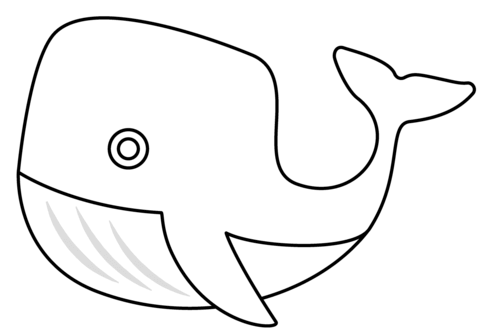 Desenho de Baleias para imprimir