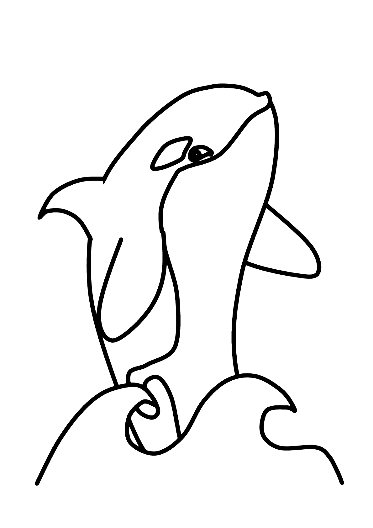 Desenho de Baleias para imprimir