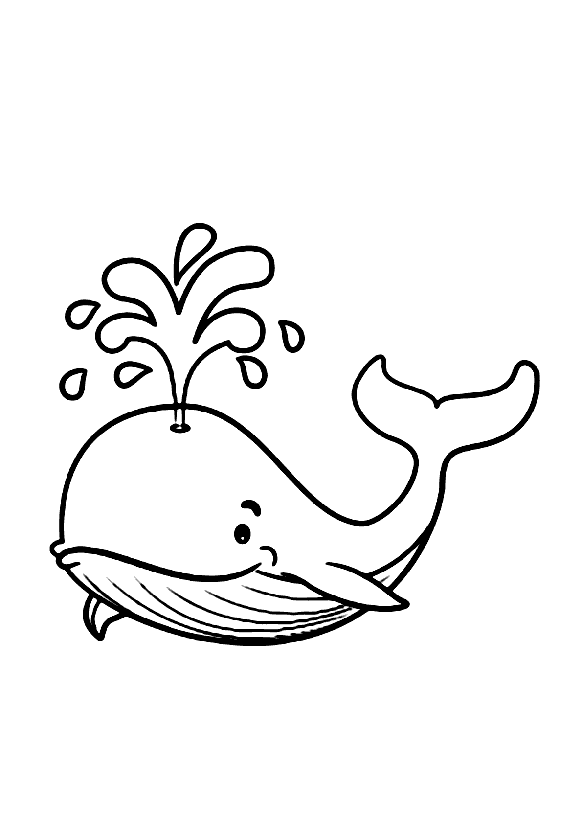 Desenho de Baleias para imprimir