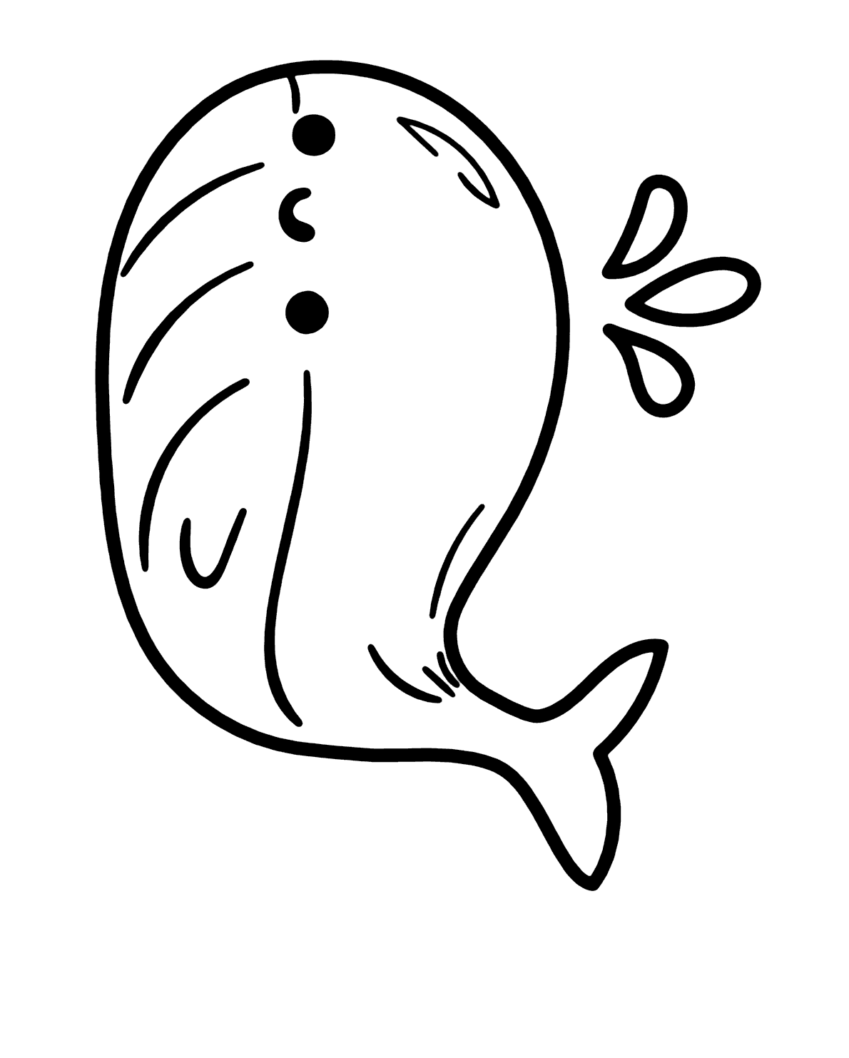 Desenho de Baleias para imprimir