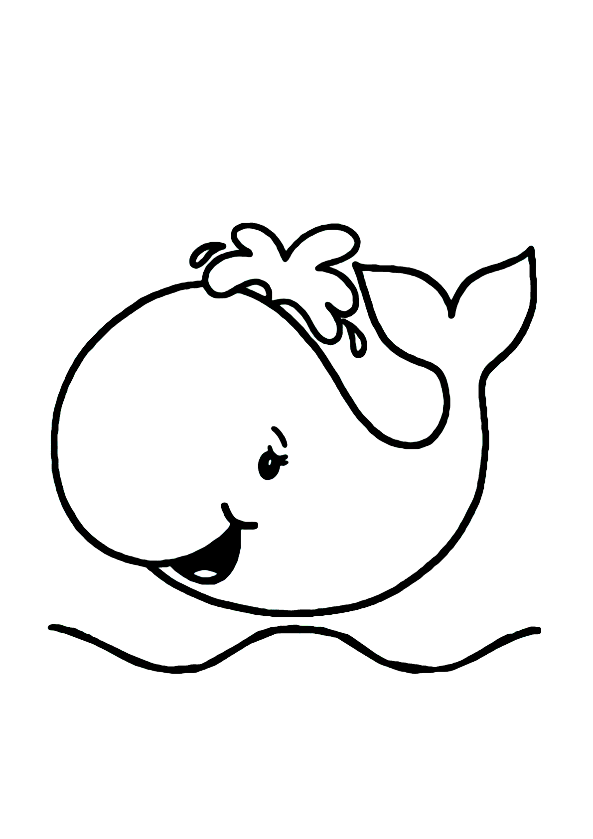 Desenho de Baleias para imprimir