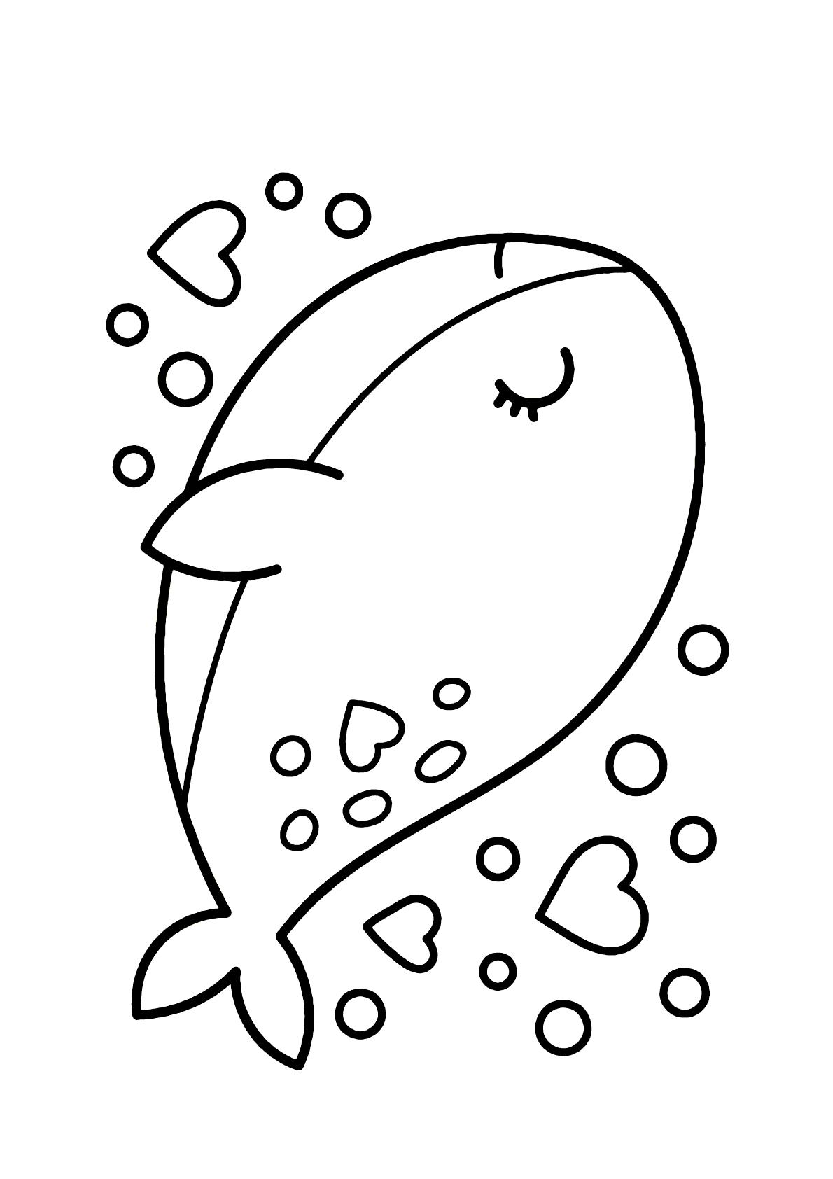 Desenho de Baleias para imprimir