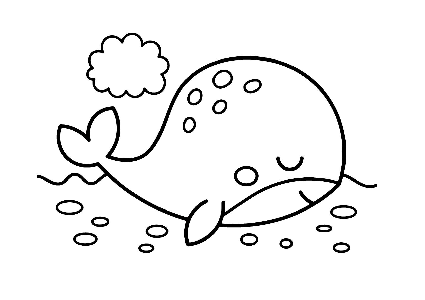 Desenho de Baleias para imprimir