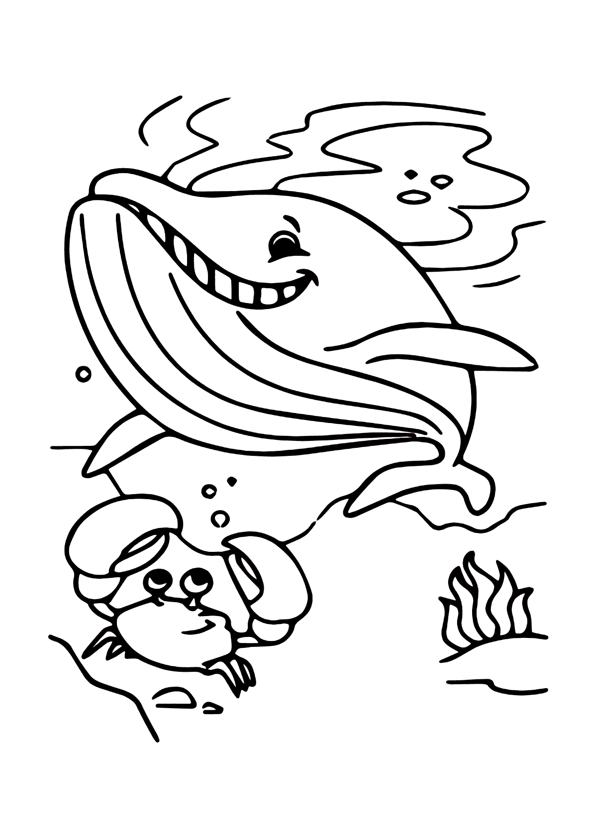 Desenho de Baleias para imprimir