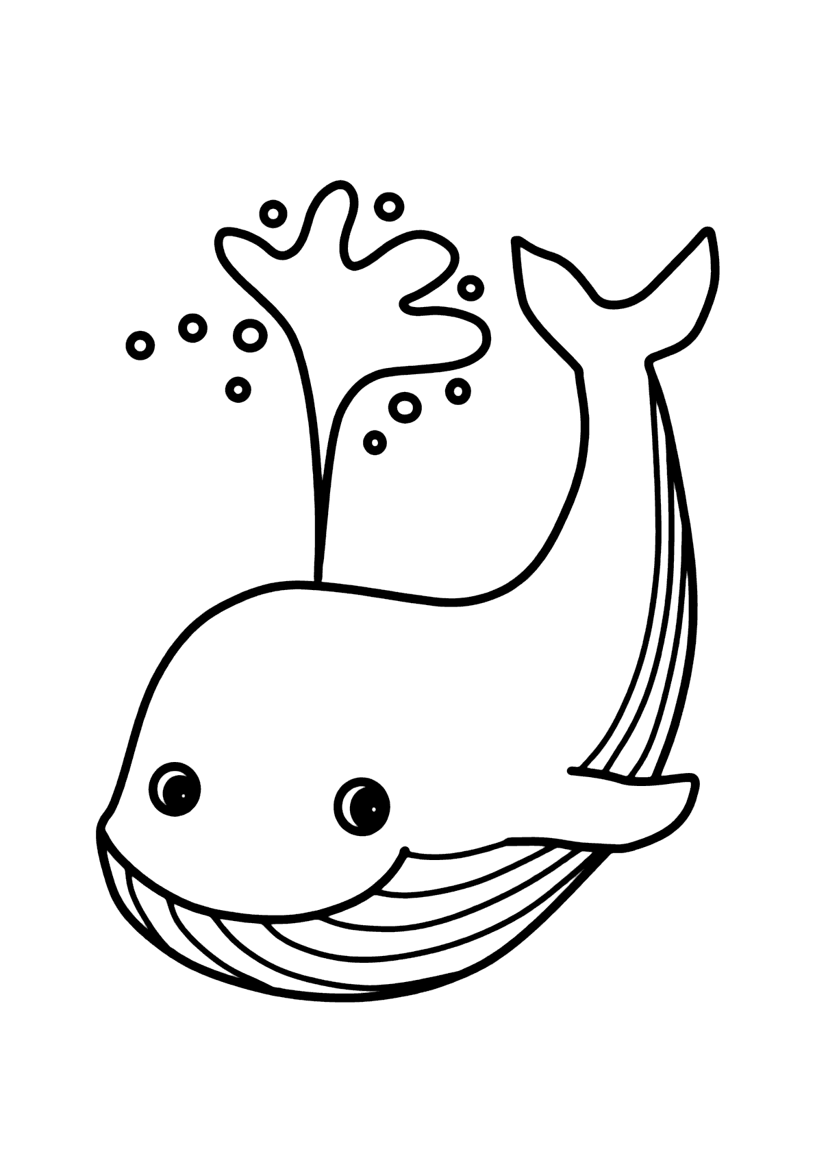 Desenho de Baleias para imprimir