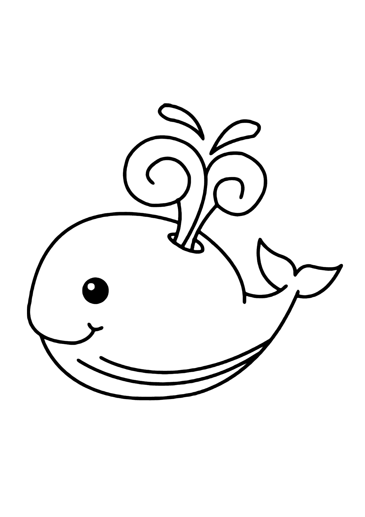 Desenho de Baleias para imprimir