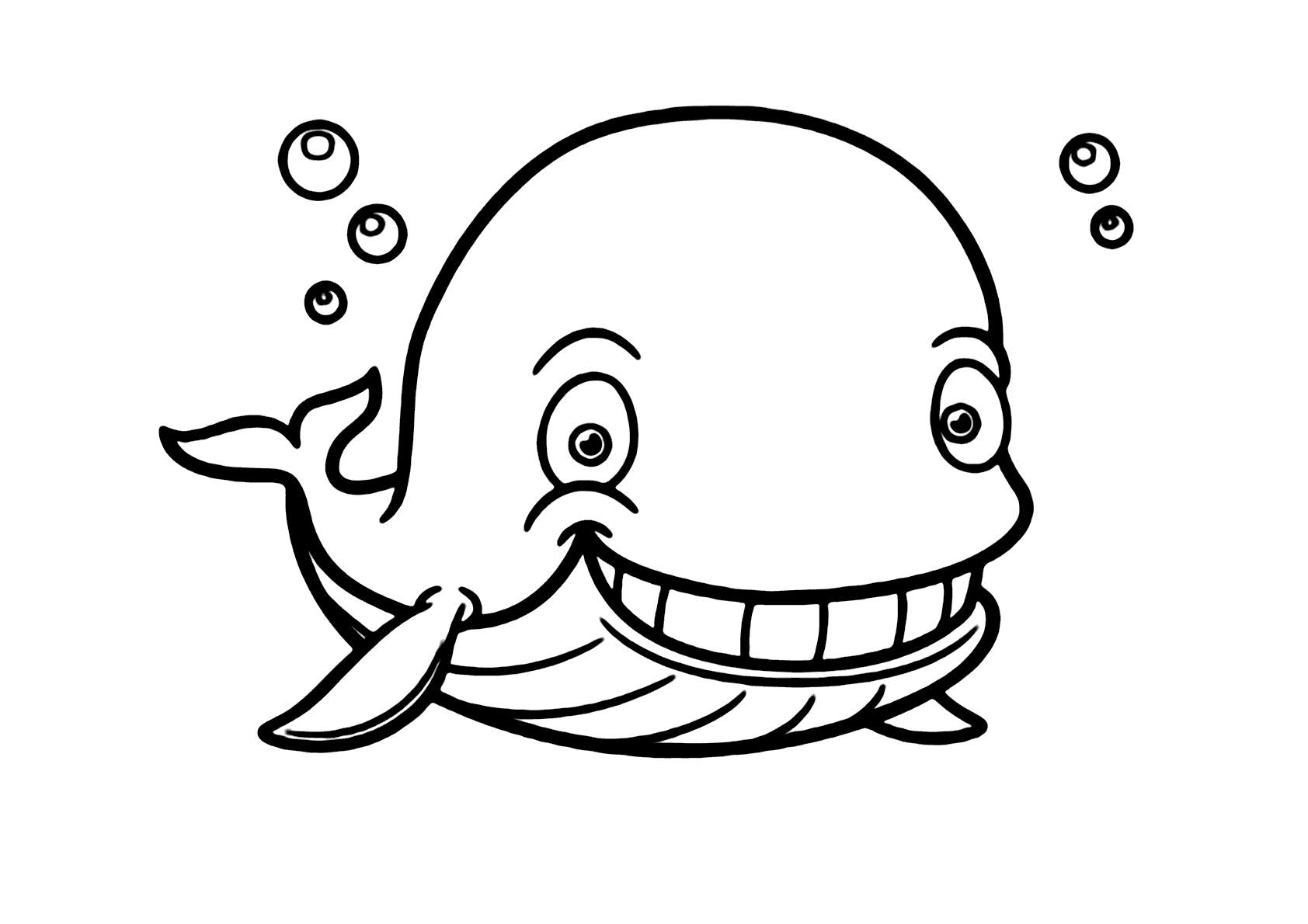 Desenho de Baleias para imprimir