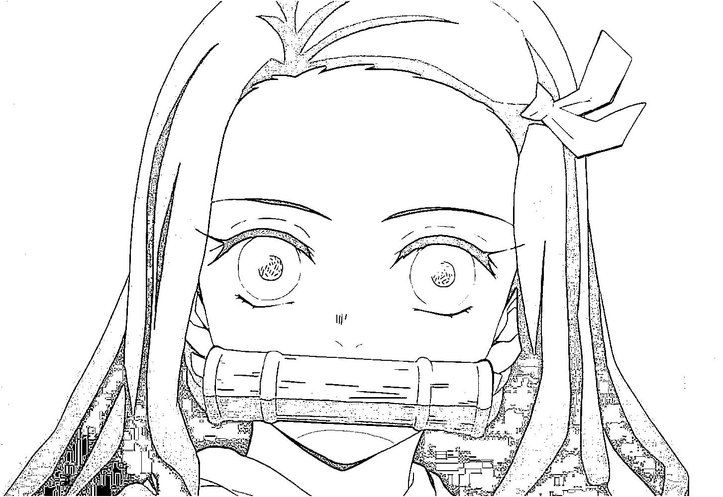 Desenho de Demon Slayer para imprimir