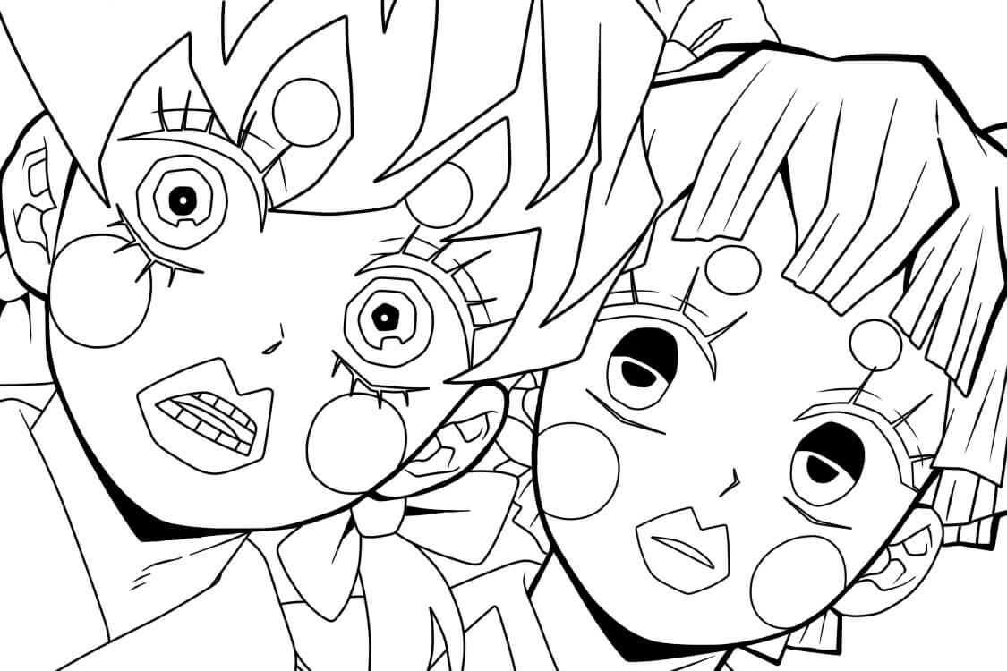 Desenho de Demon Slayer para imprimir