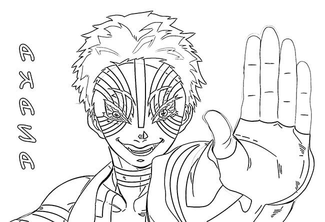 Desenho de Demon Slayer para imprimir